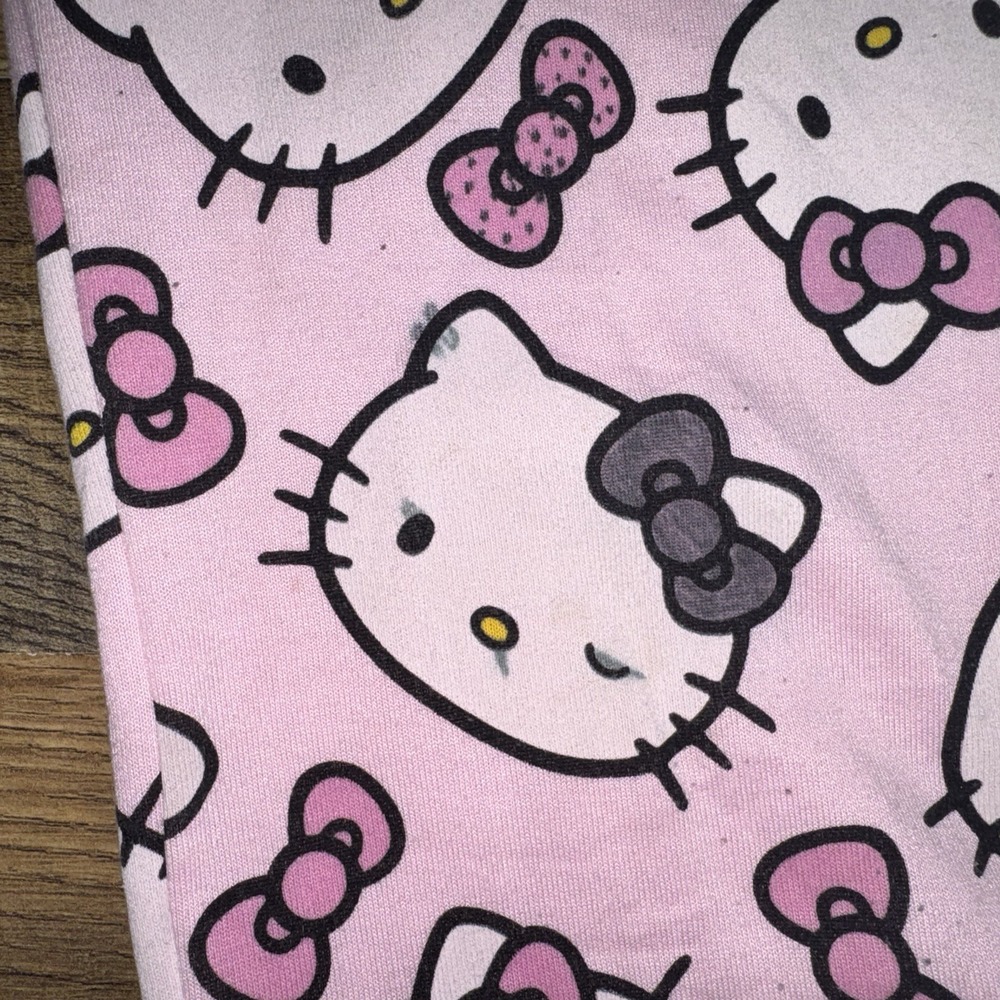 Hello Kitty Pajama Pants Sanrio Anime Elastic Waist And Hem Trousers Sz XXS (00) - Picture 8 of 9